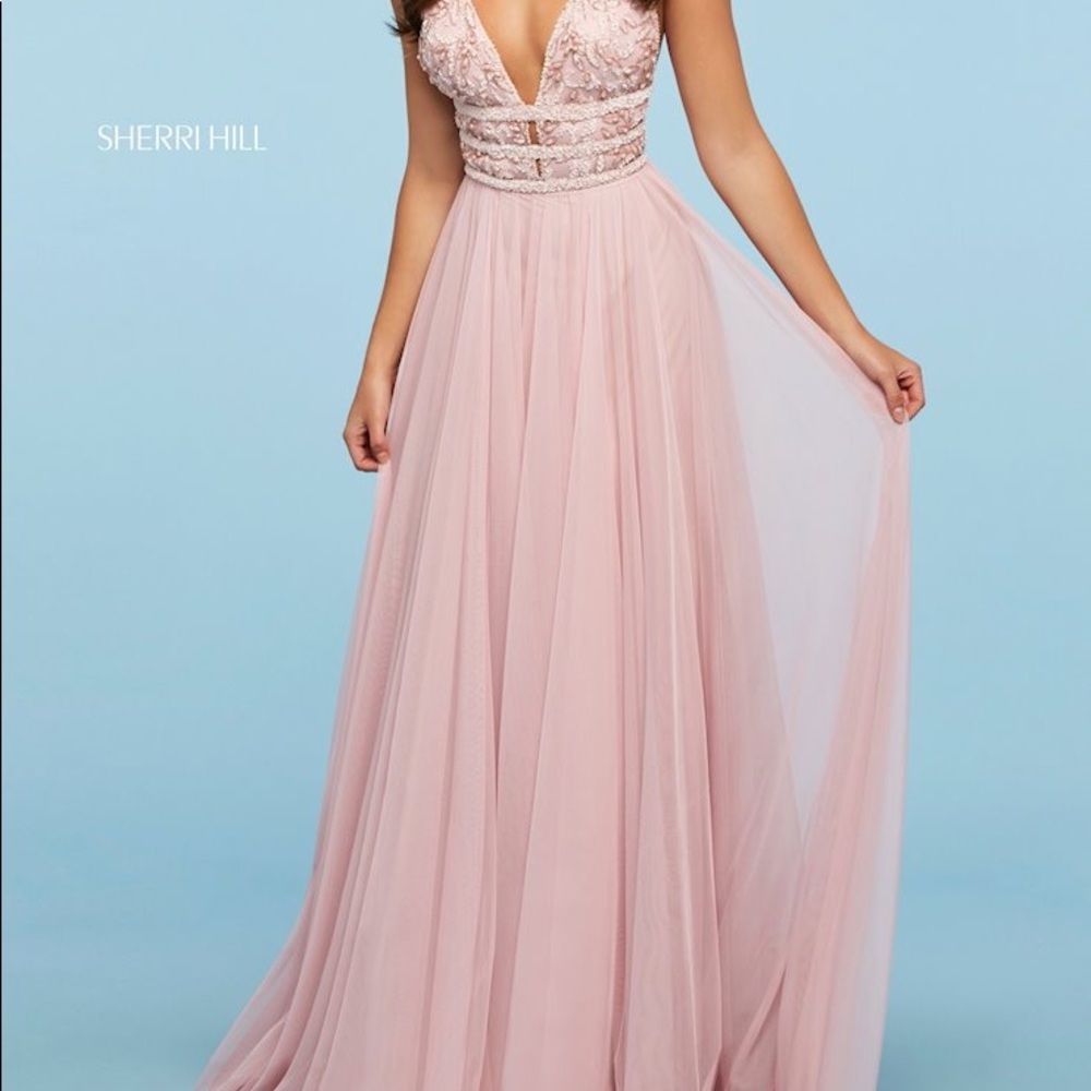 NWT Sherri Hill nude sz 10 gown